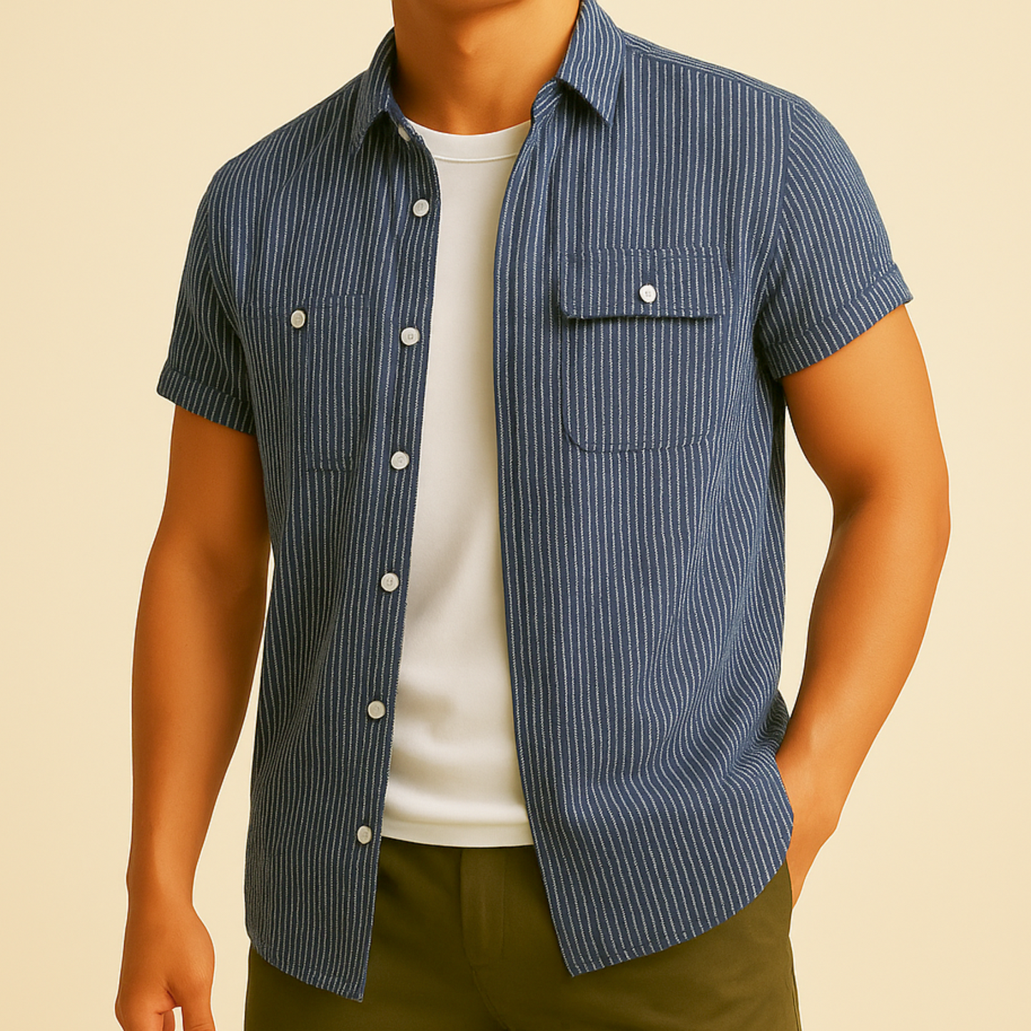 Emery Striped Short Sleeve