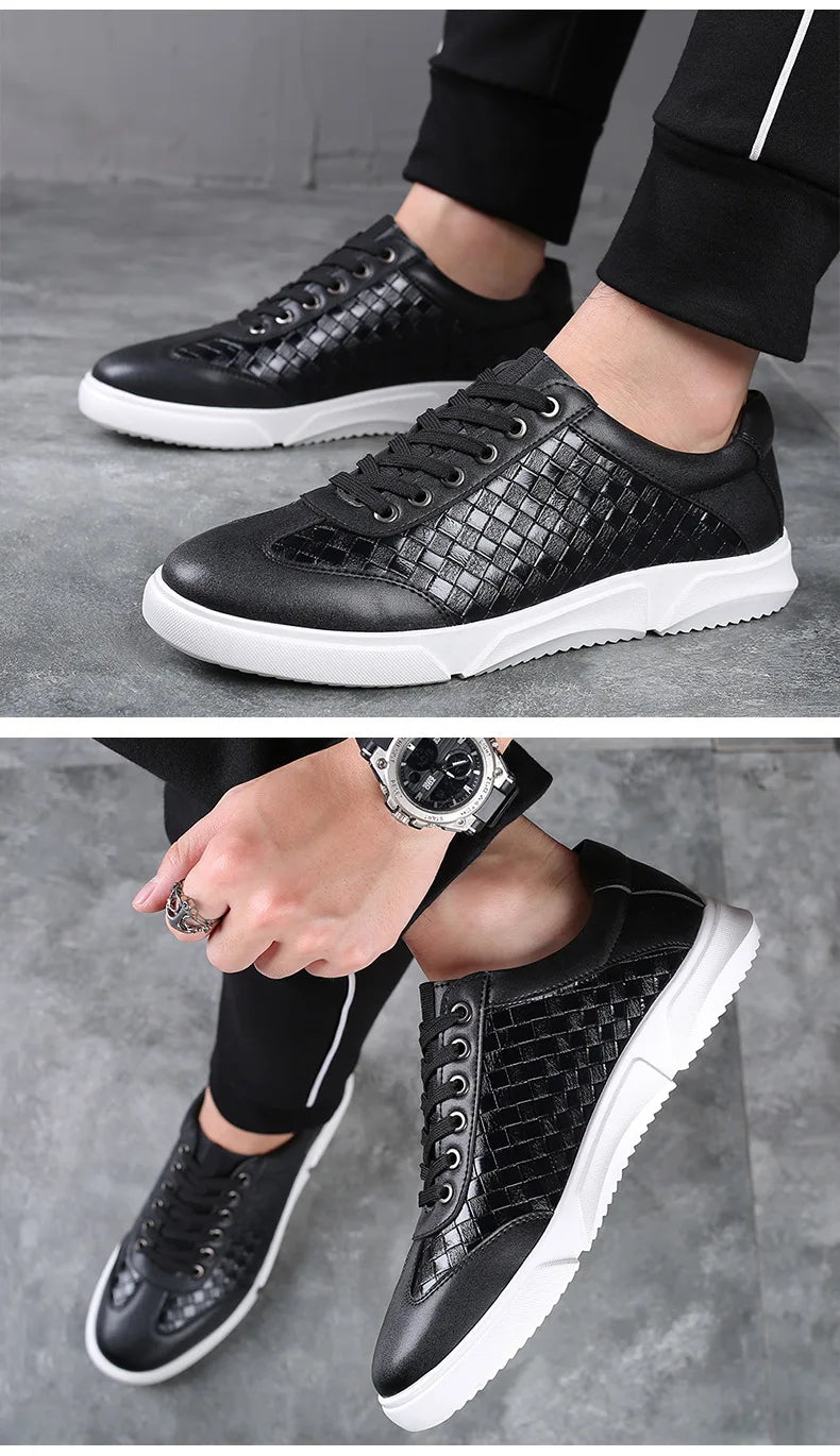 Santo Woven Leather Sneakers