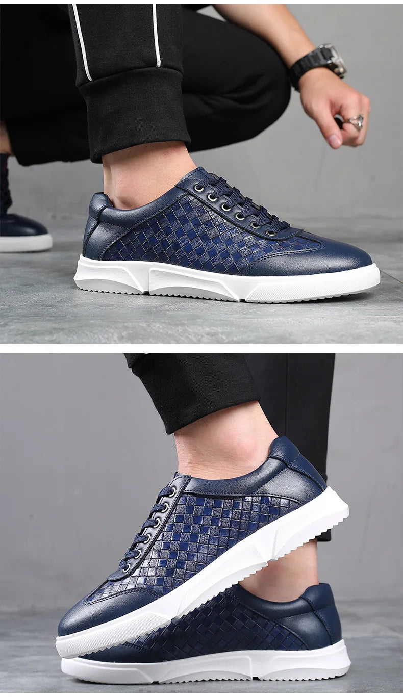 Santo Woven Leather Sneakers