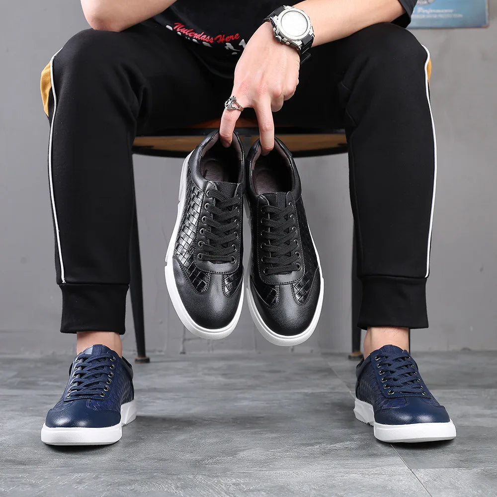 Santo Woven Leather Sneakers