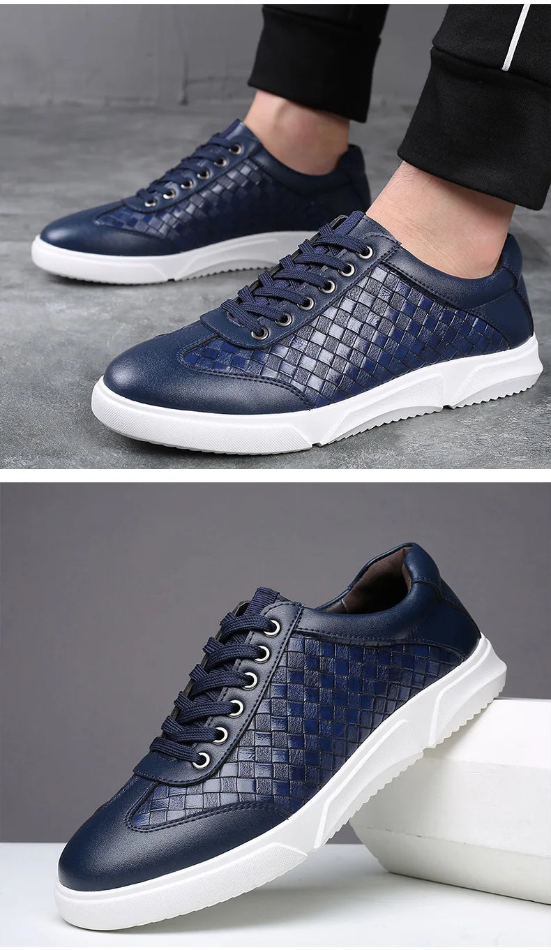 Santo Woven Leather Sneakers