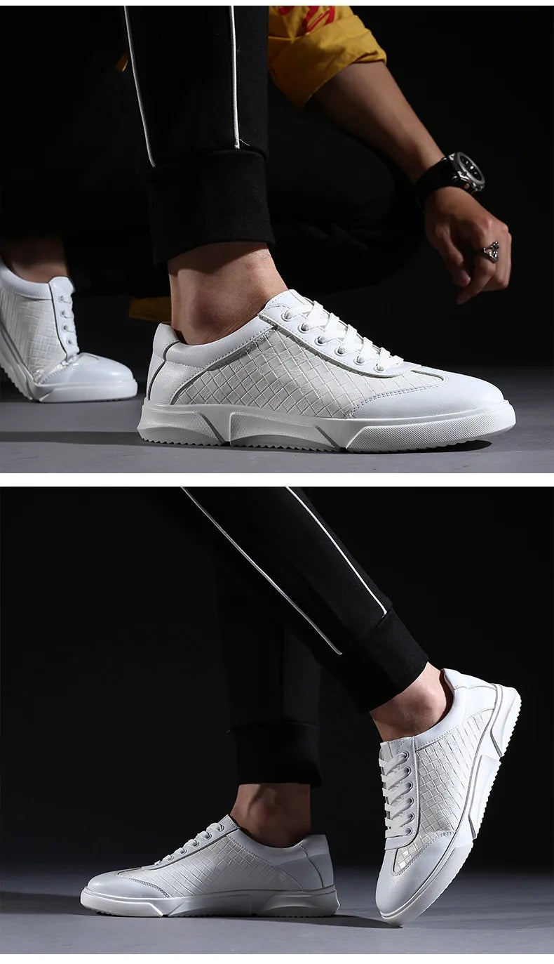 Santo Woven Leather Sneakers