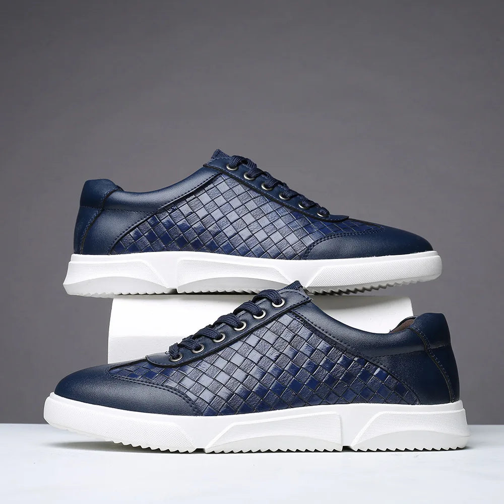 Santo Woven Leather Sneakers
