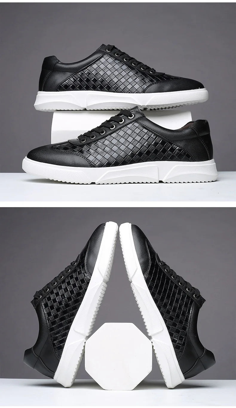 Santo Woven Leather Sneakers