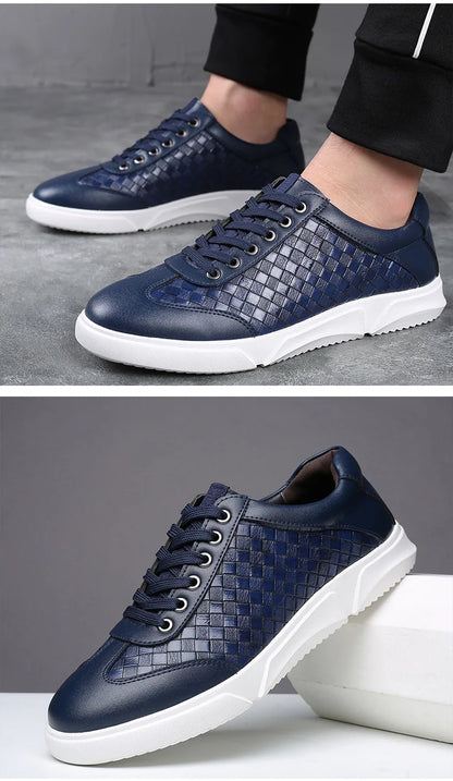 Santo Woven Leather Sneakers