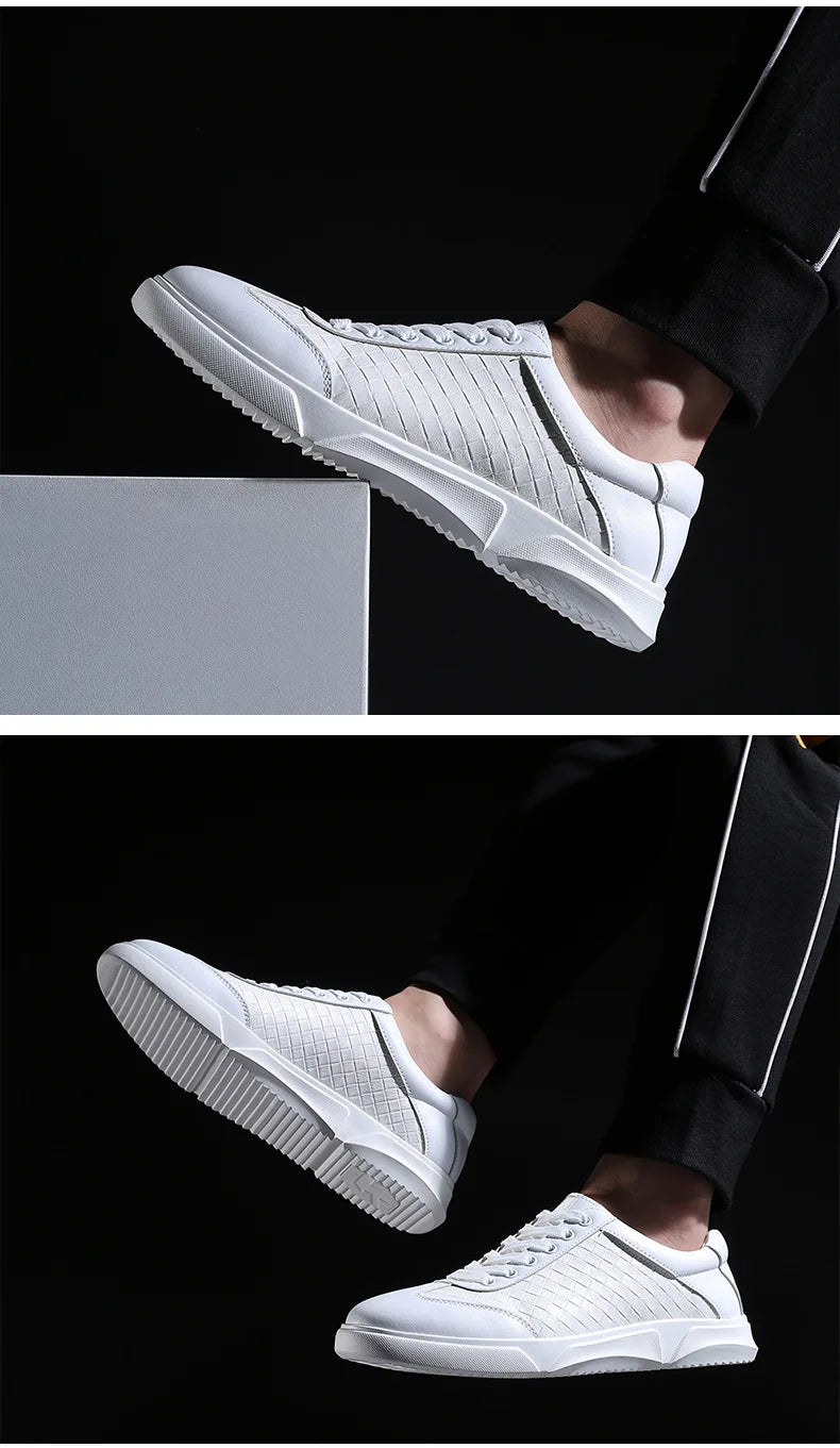 Santo Woven Leather Sneakers
