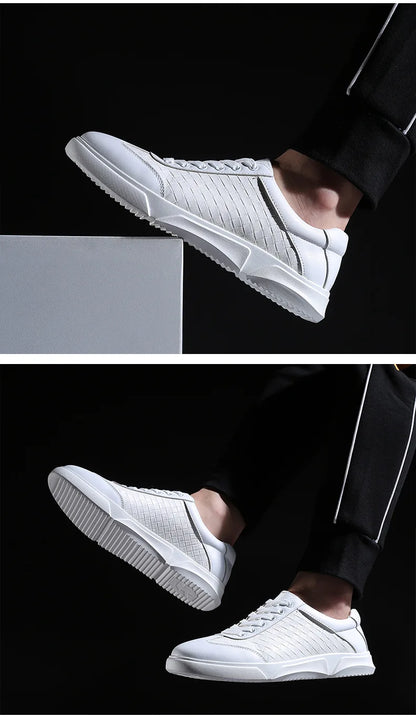 Santo Woven Leather Sneakers