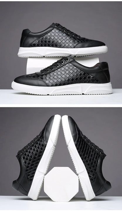 Santo Woven Leather Sneakers